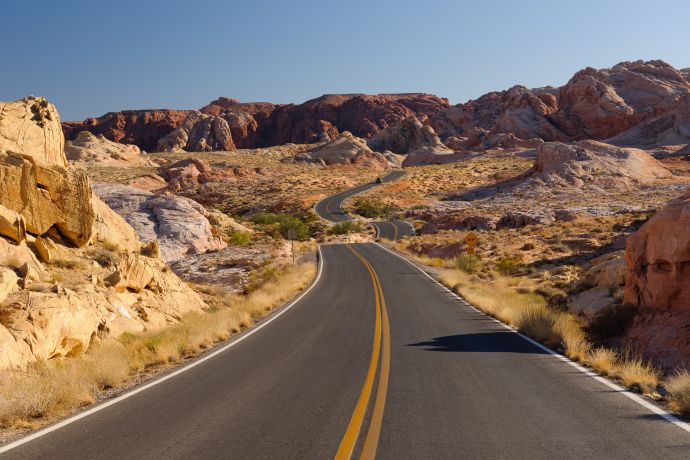 Straße im Valley of Fire (USA) Straße im Valley of Fire (USA)